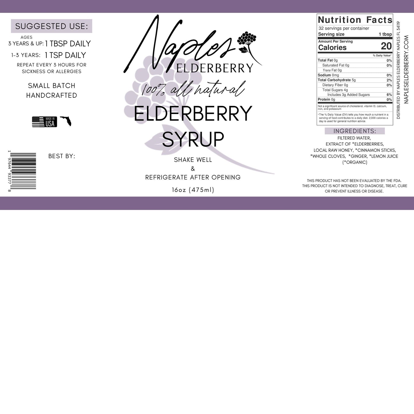 Naples Elderberry Syrup